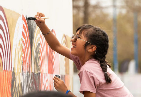 Paint by number mural at Ed Sheeran Subtract album launch brand activation